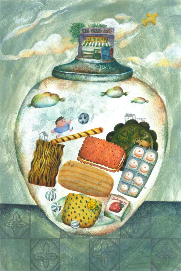 台灣柑仔店復古插畫